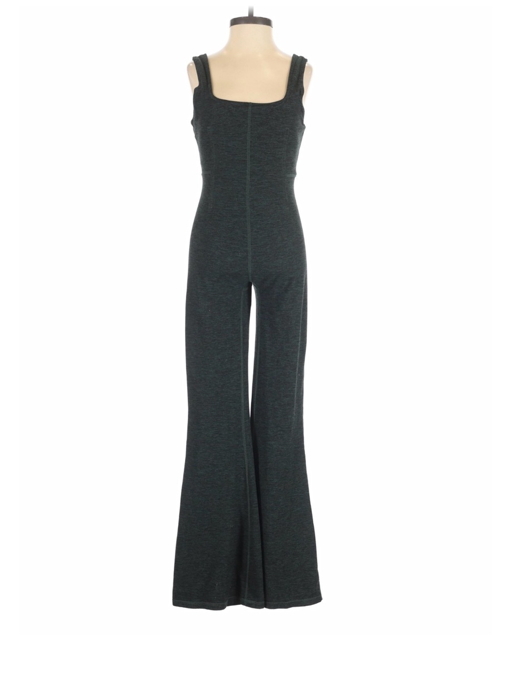 Sleeveless Wide-Leg Jumpsuit in Dark green